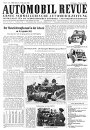 Titelblatt der Nummer 53 von Automobil-Revue Zeitungen 1952