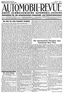 Titelblatt der Nummer 14 von Automobil-Revue Zeitungen 1930