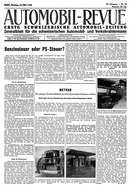 Titelblatt der Nummer 10 von Automobil-Revue Zeitungen 1942