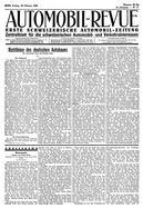 Titelblatt der Nummer 15 von Automobil-Revue Zeitungen 1935