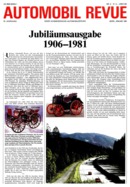 Titelblatt der Nummer 3 von Automobil-Revue Zeitungen 1981