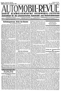 Titelblatt der Nummer 78 von Automobil-Revue Zeitungen 1930