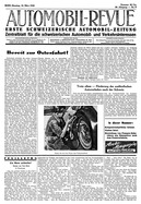 Titelblatt der Nummer 12 von Automobil-Revue Zeitungen 1940