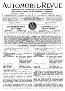 Titelblatt der Nummer 18 von Automobil-Revue Zeitungen 1910