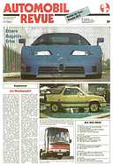 Titelblatt der Nummer 39 von Automobil-Revue Zeitungen 1991
