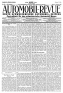 Titelblatt der Nummer 40 von Automobil-Revue Zeitungen 1922