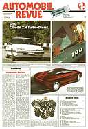 Titelblatt der Nummer 1 von Automobil-Revue Zeitungen 1991