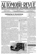 Titelblatt der Nummer 36 von Automobil-Revue Zeitungen 1945