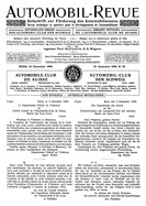Titelblatt der Nummer 39 von Automobil-Revue Zeitungen 1909