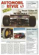 Titelblatt der Nummer 7 von Automobil-Revue Zeitungen 1996