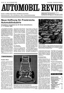 Titelblatt der Nummer 42 von Automobil-Revue Zeitungen 1965