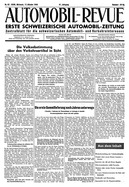 Titelblatt der Nummer 42 von Automobil-Revue Zeitungen 1945