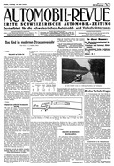 Titelblatt der Nummer 41 von Automobil-Revue Zeitungen 1939