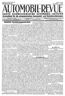 Titelblatt der Nummer 36 von Automobil-Revue Zeitungen 1928