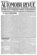 Titelblatt der Nummer 78 von Automobil-Revue Zeitungen 1932