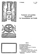 Titelblatt der Nummer 13 von Automobil-Revue Zeitungen 1915