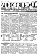Titelblatt der Nummer 30 von Automobil-Revue Zeitungen 1933
