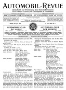 Titelblatt der Nummer 7 von Automobil-Revue Zeitungen 1910