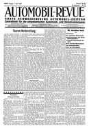 Titelblatt der Nummer 46 von Automobil-Revue Zeitungen 1935