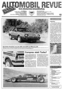 Titelblatt der Nummer 13 von Automobil-Revue Zeitungen 1981