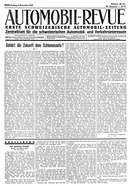 Titelblatt der Nummer 91 von Automobil-Revue Zeitungen 1933