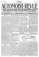 Titelblatt der Nummer 26 von Automobil-Revue Zeitungen 1920