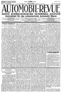 Titelblatt der Nummer 5 von Automobil-Revue Zeitungen 1925