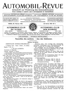 Titelblatt der Nummer 4 von Automobil-Revue Zeitungen 1910
