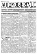 Titelblatt der Nummer 36 von Automobil-Revue Zeitungen 1933