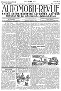 Titelblatt der Nummer 3 von Automobil-Revue Zeitungen 1925