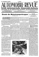 Titelblatt der Nummer 14 von Automobil-Revue Zeitungen 1945