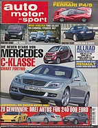 Titelblatt der Nummer 22 von auto motor und sport 2006