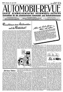 Titelblatt der Nummer 34 von Automobil-Revue Zeitungen 1939
