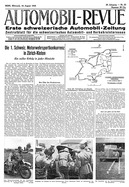 Titelblatt der Nummer 33 von Automobil-Revue Zeitungen 1943