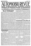 Titelblatt der Nummer 71 von Automobil-Revue Zeitungen 1932