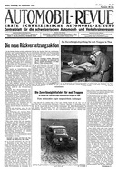 Titelblatt der Nummer 39 von Automobil-Revue Zeitungen 1942