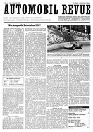 Titelblatt der Nummer 38 von Automobil-Revue Zeitungen 1959