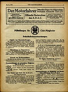 Titelblatt der Nummer 51 von Der Motorfahrer 1918