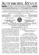 Titelblatt der Nummer 7 von Automobil-Revue Zeitungen 1909