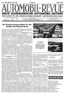 Titelblatt der Nummer 26 von Automobil-Revue Zeitungen 1946