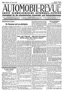 Titelblatt der Nummer 34 von Automobil-Revue Zeitungen 1940