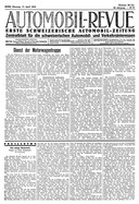 Titelblatt der Nummer 32 von Automobil-Revue Zeitungen 1934