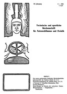 Titelblatt der Nummer 6 von Automobil-Revue Zeitungen 1916