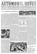 Titelblatt der Nummer 49 von Automobil-Revue Zeitungen 1948