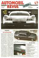 Titelblatt der Nummer 44 von Automobil-Revue Zeitungen 1991