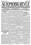 Titelblatt der Nummer 59 von Automobil-Revue Zeitungen 1935