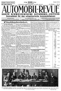 Titelblatt der Nummer 65 von Automobil-Revue Zeitungen 1925