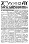 Titelblatt der Nummer 95 von Automobil-Revue Zeitungen 1930
