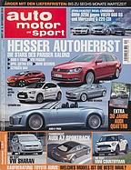 Titelblatt der Nummer 20 von auto motor und sport 2010