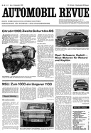 Titelblatt der Nummer 38 von Automobil-Revue Zeitungen 1965
